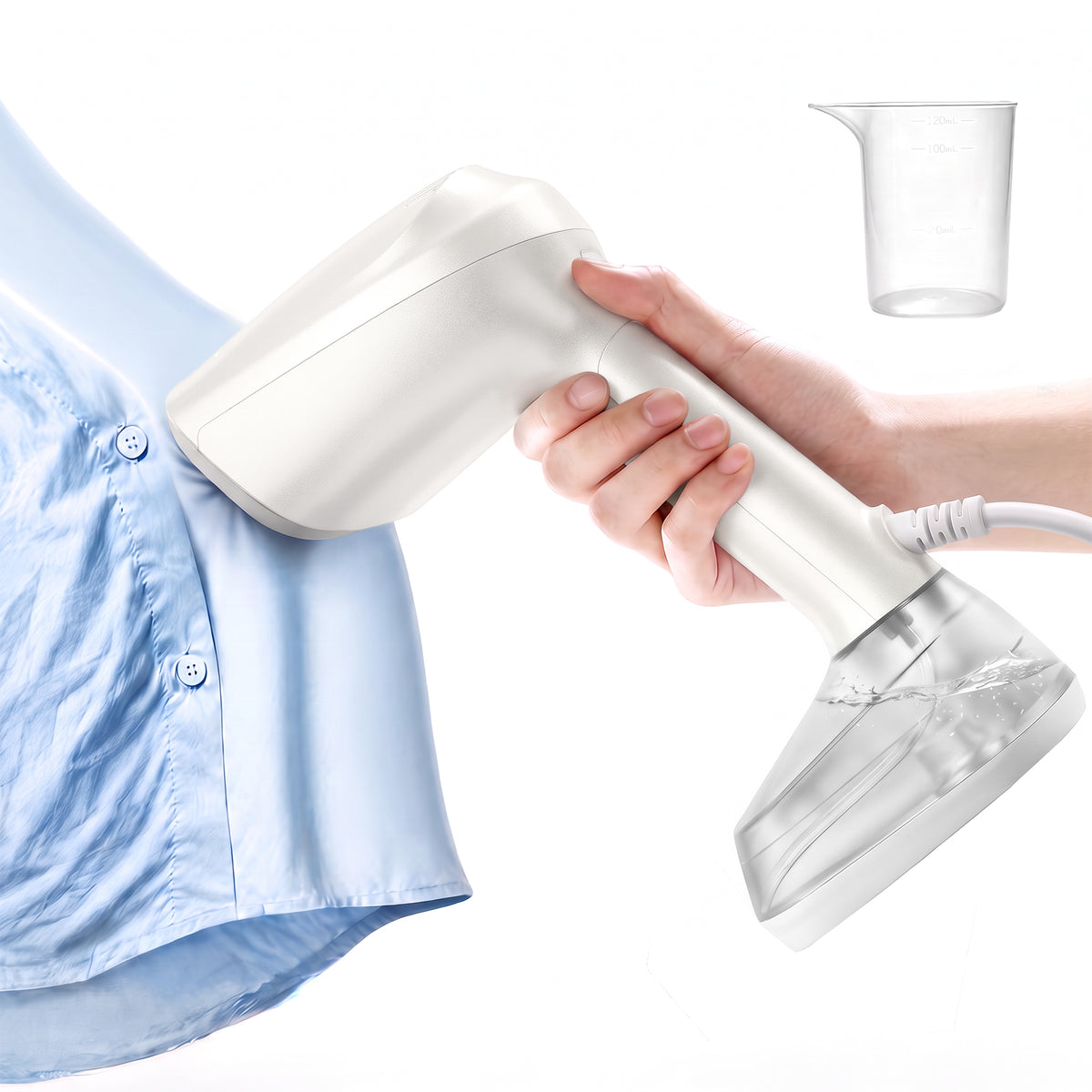Venuezy Steamer for Clothes, Handheld Clothes Steamer, 1200W Strong Power Garment Steamer with 400ml Tank, Fast Heat-up, Portable Fabric Steam Iron Fabric Wrinkle Remover for Travel, Home
