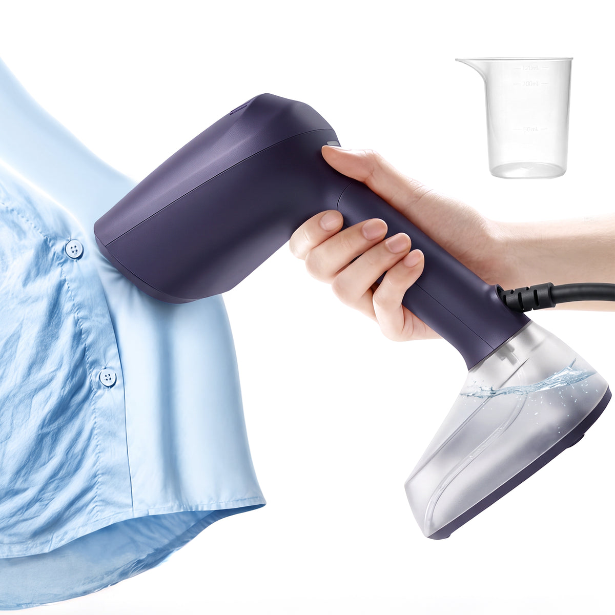 Venuezy Steamer for Clothes, Handheld Clothes Steamer, 1200W Strong Power Garment Steamer with 400ml Tank, Fast Heat-up, Portable Fabric Steam Iron Fabric Wrinkle Remover for Travel, Home