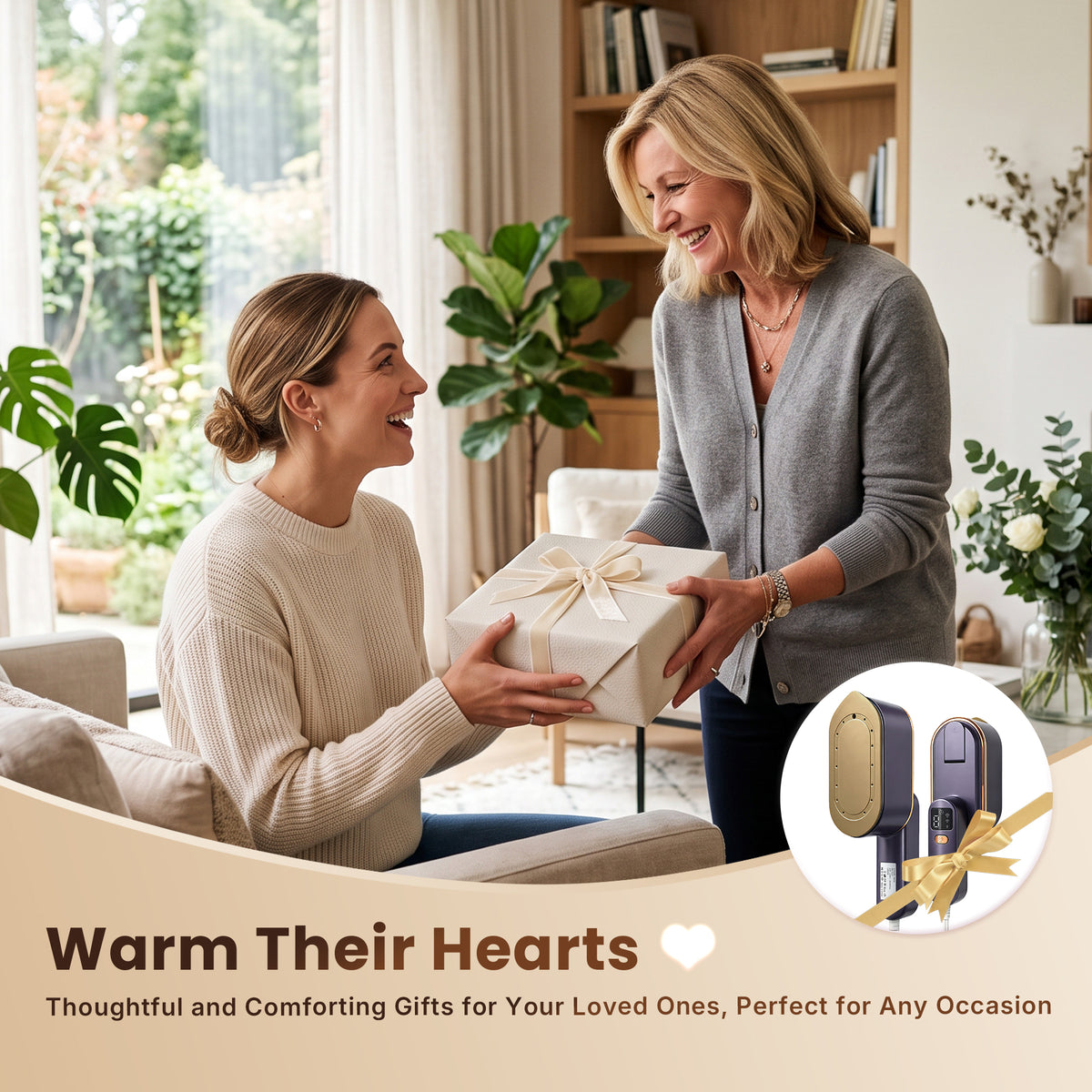 Venuezy Travel Steamer for Clothes, 2 in 1 Travel Steam Iron, Clothes Steamer Handheld with 180ml Water Tank, 20 Seconds Fast Heating, Quick Wrinkle Removal, LCD Display, Ceramic Heating Panel