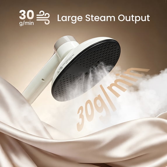 Venuezy Garment Steamer for Clothes - 1450W Power Steam,400ml Tank,30s Fast Heat,30 Mins Steam,8 Modes,LED Display,90°Rotating Head,Self-Cleaning,Easy Storage,Anti-Drip,Large Panel for Home,Business