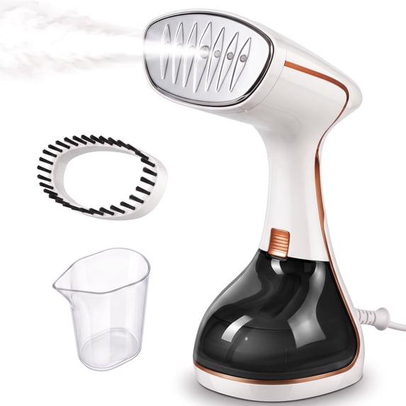 Clothes Steamer Handheld with Brush, 1430W Turbo Steam, 320ml Large Capacity Detachable Water Tank for Travel-Friendly, Clothes, Curtains & Fabrics, 3-Speed Steam Level for Home & Travel