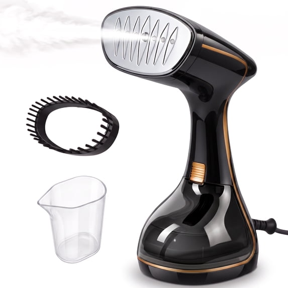 Clothes Steamer Handheld with Brush, 1430W Turbo Steam, 320ml Large Capacity Detachable Water Tank for Travel-Friendly, Clothes, Curtains & Fabrics, 3-Speed Steam Level for Home & Travel