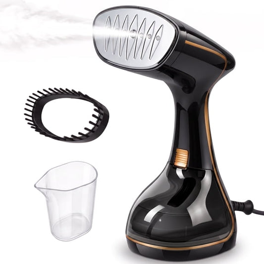 Clothes Steamer Handheld with Brush, 1430W Turbo Steam, 320ml Large Capacity Detachable Water Tank for Travel-Friendly, Clothes, Curtains & Fabrics, 3-Speed Steam Level for Home & Travel