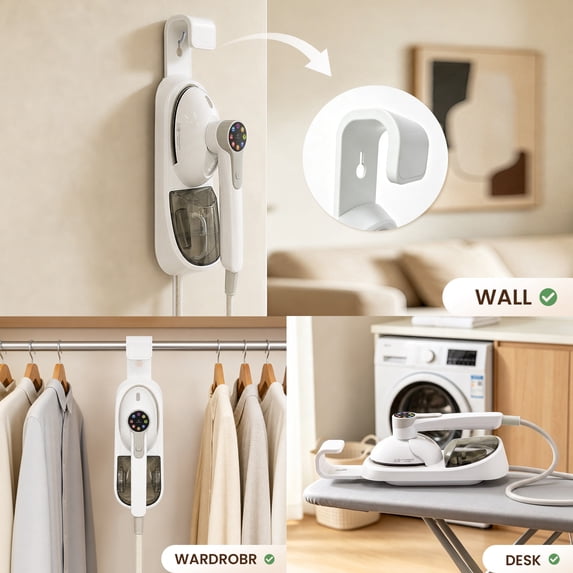Venuezy Garment Steamer for Clothes - 1450W Power Steam,400ml Tank,30s Fast Heat,30 Mins Steam,8 Modes,LED Display,90°Rotating Head,Self-Cleaning,Easy Storage,Anti-Drip,Large Panel for Home,Business